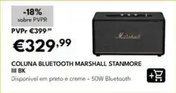 Radio Popular Marshall - coluna bluetooth promoção
