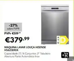Radio Popular Hisense - maquina lavar louça h5623d10x promoção