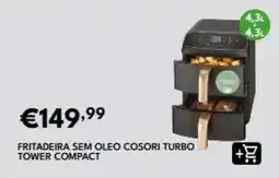 Radio Popular Fritadeira sem oleo cosori turbo tower compact promoção