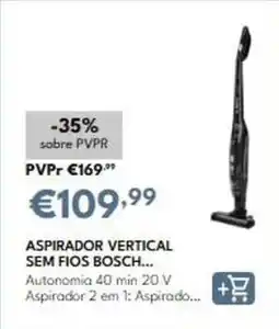 Radio Popular Bosch - aspirador vertical sem fios promoção
