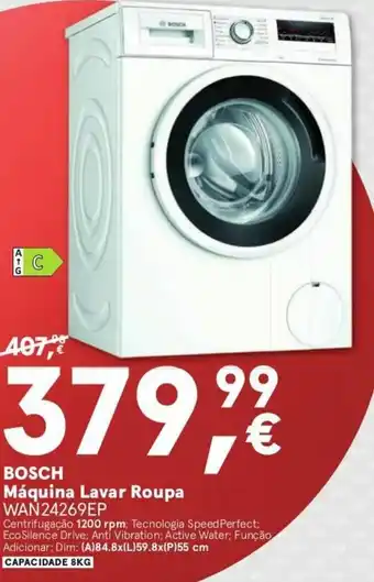 Worten Bosch Máquina Lavar Roupa WAN24269EP 8kg promoção