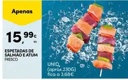 Continente espetadas de salmão e atum fresco promoção