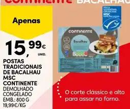Continente Postas tradicionais de bacalhau continente promoção