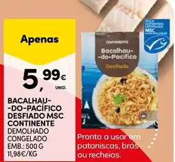 Continente Bacalhau-do-pacifico desfiado msc continente promoção