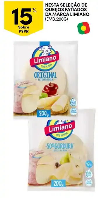 Continente Queijos fatiados da marca limiano promoção