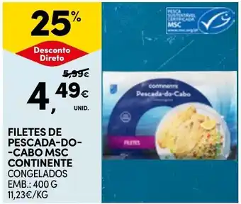 Continente filetes de pescada-do-cabo msc continente promoção