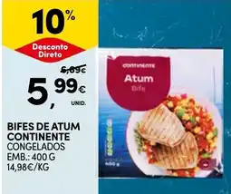 Continente Bifes de atum continente promoção
