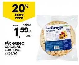 Continente Pão grego original promoção
