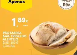Continente Pão massa mãe trigo do alentejo promoção