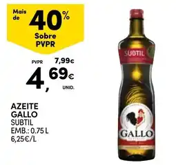 Continente Azeite gallo subtil promoção