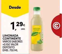 Continente Limonada continente vários sabores promoção