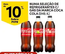 Continente refrigerantes c/ gás da marca coca cola promoção
