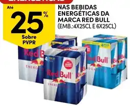 Continente nas bebidas energéticas da marca red bull promoção
