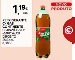Continente Refrigerante c/ gas continente guaraná fizzup promoção