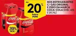 Continente refrigerantes c/ gás original e zero da marca coca-cola promoção