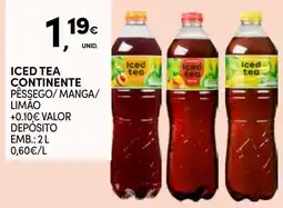 Continente Iced tea continente pêssego/ manga/ limão promoção