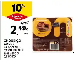 Continente Chouriço carne corrente continente promoção