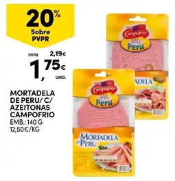 Continente mortadela de peru c/ azeitonas campo frio promoção