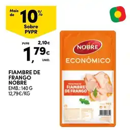 Continente Fiambre de frango nobre promoção