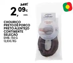 Continente Chouriço preto de porco preto alentejo continente seleção promoção