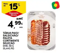Continente Tábua paio/salsichão/paleta continente seleção promoção