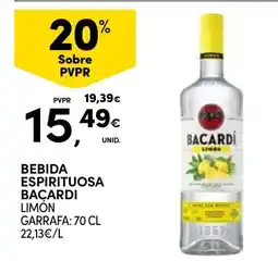Continente Bebida espirituosa bacardi limón promoção