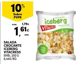 Continente salada crocante iceberg vitacress promoção