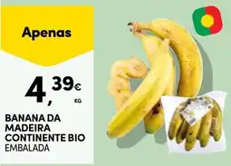 Continente banana da madeira continente bio embalada promoção