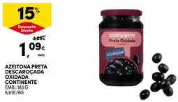 Continente azeitona preta descaroçada oxidada continente promoção