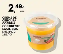 Continente Creme de cenoura cozinha promoção
