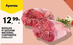 Continente Novilho p/ estufar nacional continente embalado promoção