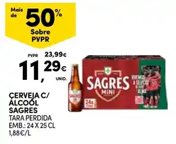 Continente Cerveja c/ álcool sagres promoção
