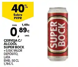 Continente Cerveja c/ álcool super bock promoção