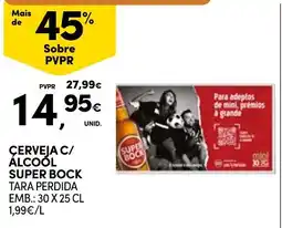 Continente Cerveja c/ álcool super bock promoção