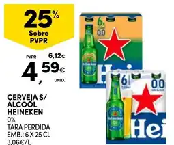 Continente Cervejas/álcool heineken 0% promoção
