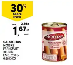Continente Salsichas nobre promoção