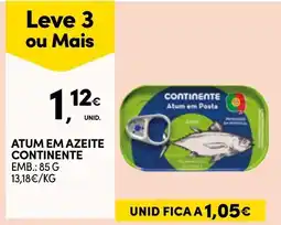 Continente Atum em azeite continente promoção