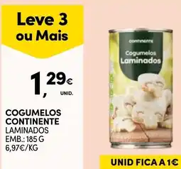 Continente Cogumelos laminados continente promoção