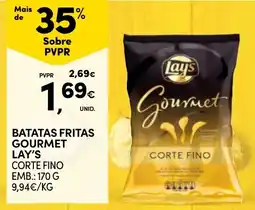 Continente Batatas fritas gourmet lay's corte fino promoção