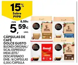 Continente Cápsulas de café dolce gusto promoção