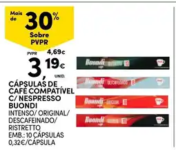 Continente Cápsulas de café compatível c/ nespresso buondi promoção