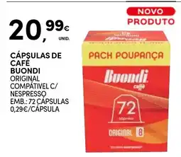 Continente Cápsulas de café buondi original promoção