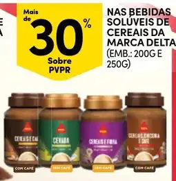 Continente bebidas soluveis de cereais da marca delta promoção