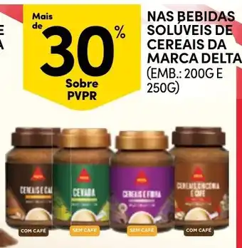 Continente bebidas soluveis de cereais da marca delta promoção