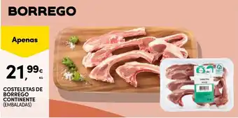 Continente Costeletas de borrego continente promoção