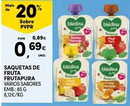 Continente Saquetas de fruta frutapura promoção