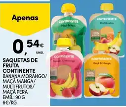 Continente saquetas de fruta continente promoção