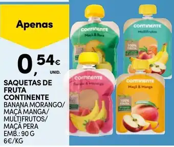 Continente saquetas de fruta continente promoção