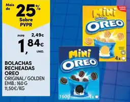 Continente bolachas recheadas oreo original/golden promoção