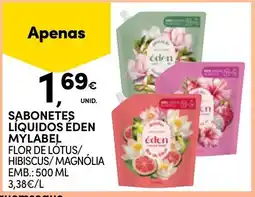 Continente Sabonetes líquidos eden mylabel promoção